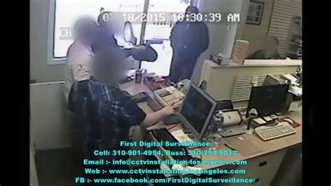 Pharmacist Kills Robber During Armed Robbery Cctv Installation Los Angeles Fds Youtube