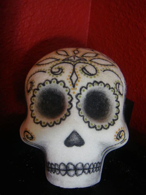 Sugar Skull Made With Real Sugar Using A Mold And Hand Painted