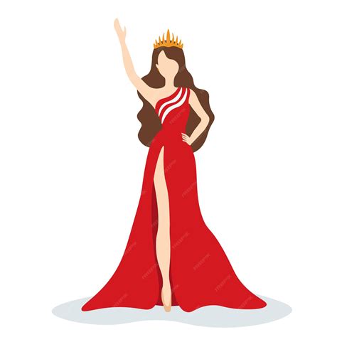 Premium Vector | Vector illustration of beauty queen pageant winner on