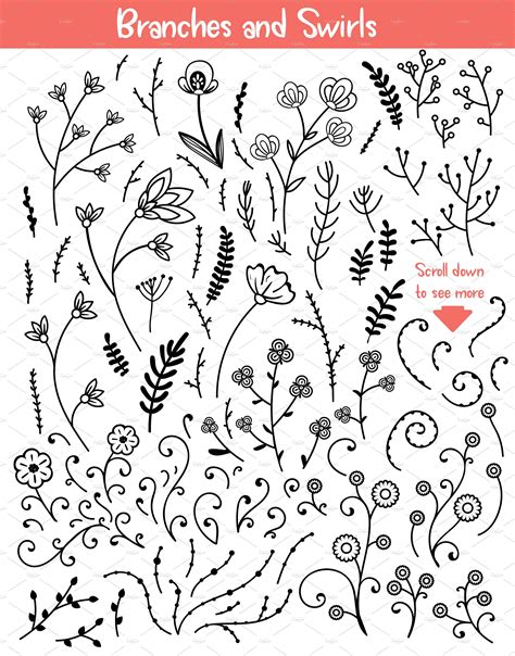 Floral Doodles Collection Floral Doodle Doodles Doodle Frames