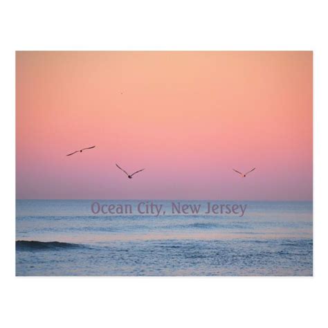 Ocean City New Jersey Pastel Sunrise Postcard Zazzle Ocean City