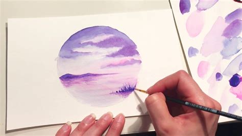 J Lewis Watercolor Beginner Step By Step Sunset Painting Easy How To Paint A Watercolor