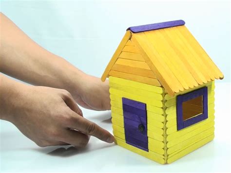 Start out by printing out the craft. Popsicle Stick House Plans Free