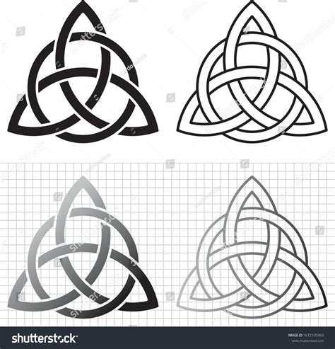 Celtic Trinity Knot Triquetra Symbol Interlaced Stock Vector Royalty