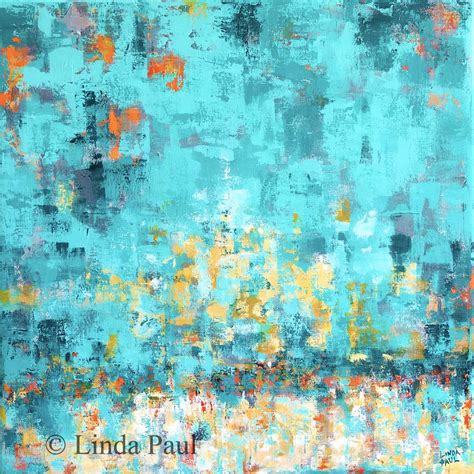 Turquoise Wall Art For Living Room Abstract Paintings
