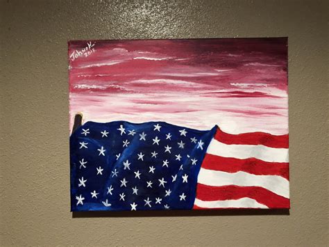 July 4th 2018 Painting Art Country Flags