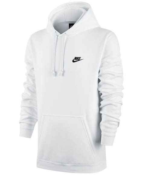 Nike Mens Pullover Fleece Hoodie In White Reg 4500 Now On Sale