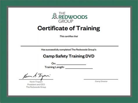 Template For Training Certificate