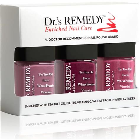 Drs Remedy 3 Pack Nail Polish Kit Berry Good Trio Non Toxic And Organic All