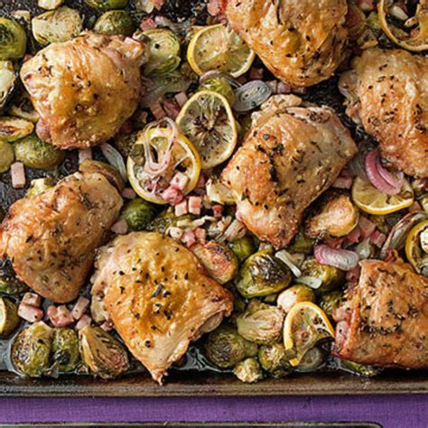 If not, add the remaining 1 tbs. Roast Chicken Thighs & Brussels Sprouts with Pancetta ...