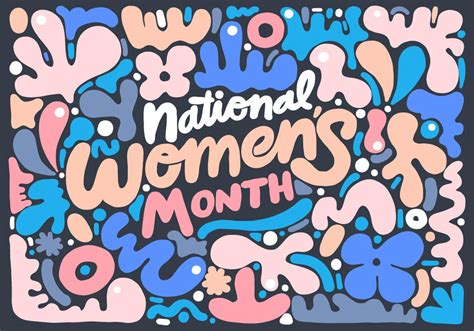 National Womens Month Lettering 164393 Vector Art At Vecteezy