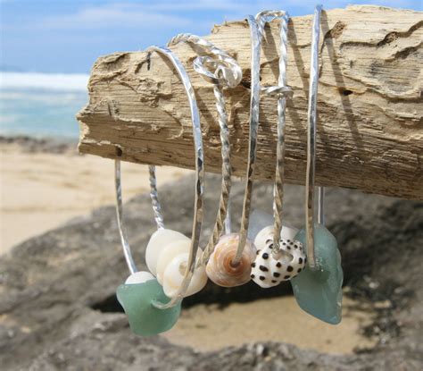 Beach Bangles Handmade In Hawaii Seakissedbykris Com Beach Style Jewelry