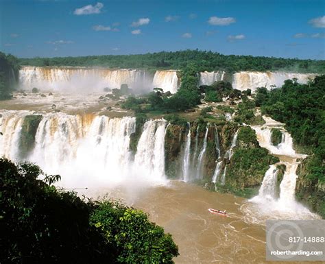 Iguazu Falls Argentina Brazil Border Stock Photo