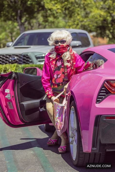 Angelyne Takes Her Famous Pink Corvette For A Ride In