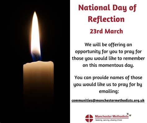 National Day Of Reflection 23rd March Manchester Methodists