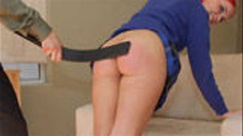 panties off for 20 tough strokes with a prison punishment strap for alison miller firm hand