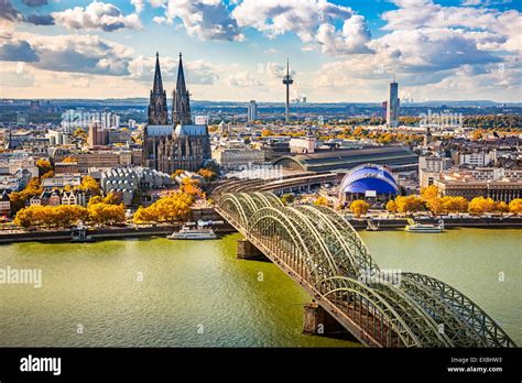 Aerial View Of Cologne Stock Photo Alamy