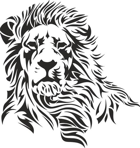 Lion Stencil Eps Free Vector Download