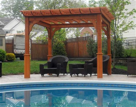 As the name suggests, attached pergolas attach to your house or other structure to complete your outdoor space. Red Cedar Belvedere Free Standing Pergolas | Pergolas by ...