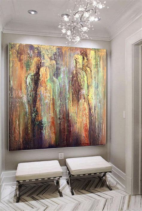 Large Abstract Oil Paintings On Canvas Colorful Abstract Etsy