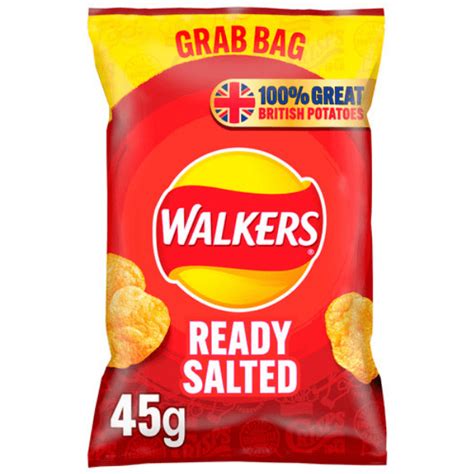 Buy Walkers Ready Salted Crisps Grab Bags 32x45g Online 365 Drinks