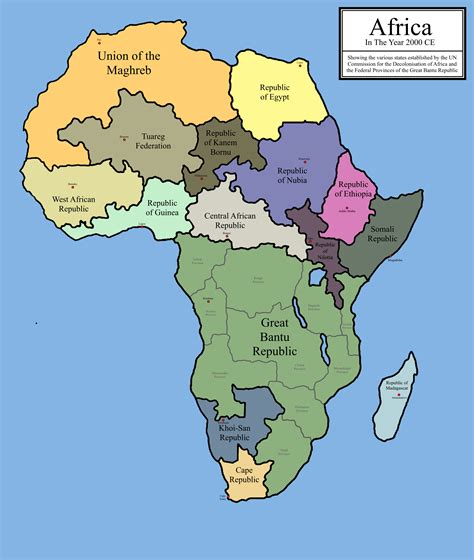 An Alternate Africa In The Year 2000 Ce Rimaginarymaps