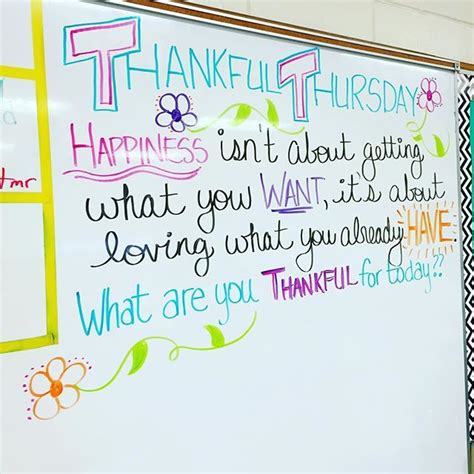 This is a terrible font for working with whiteboards. It's #thankfulthursday tomorrow!! Loving these whiteboard messages this week… | Whiteboard ...