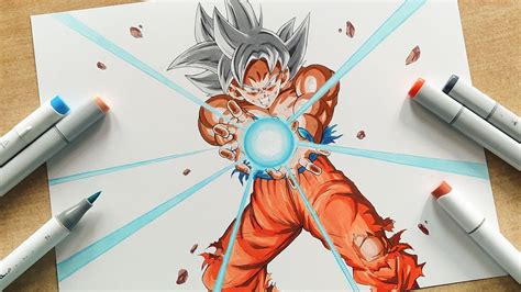 How To Draw Goku Mastered Ultra Instinct Step By Step Tutorial Youtube