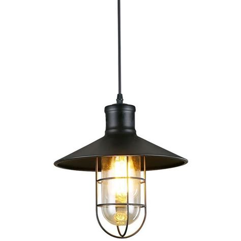Shop Vintage Industrial Black Wire Cage Edison Pendant Lamp Light