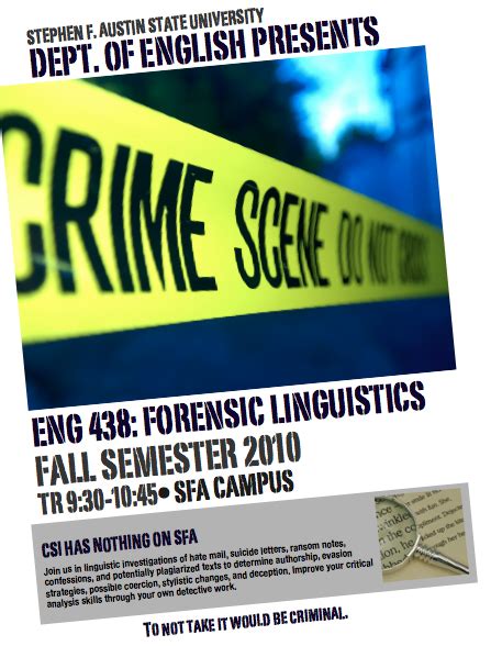 If you are considering becoming a linguistics major, you probably know something about the field of linguistics already. SFALingBlog: Fall Schedule Finally Fixed!