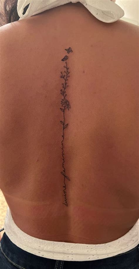 30 Beautiful Flower Tattoo Ideas Flower And Butterfly Spine Tattoo I