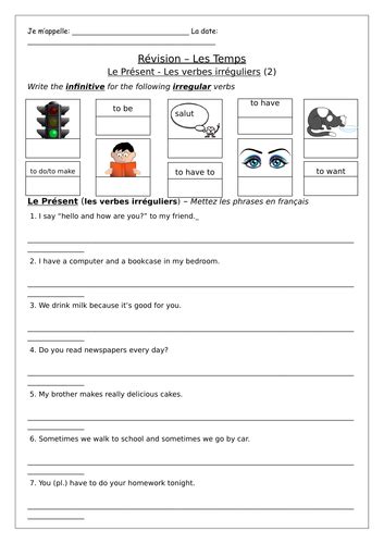 French 8 French For Fun Worksheets By Rileym Teaching Resources Tes