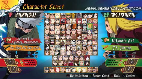 Naruto Storm 3 Roster And Move List Youtube
