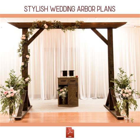 Stylish Wedding Arch Plans Diy Stylish Wedding Arbor Plans Etsy