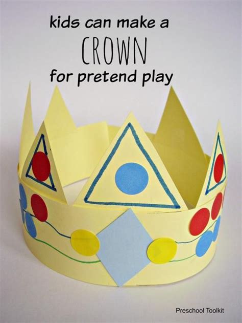 How To Make A Paper Crown For Pretend Play Preschool Activities