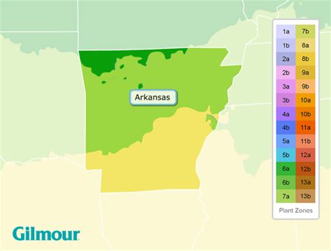 Arkansas Planting Zones Growing Zone Map Gilmour