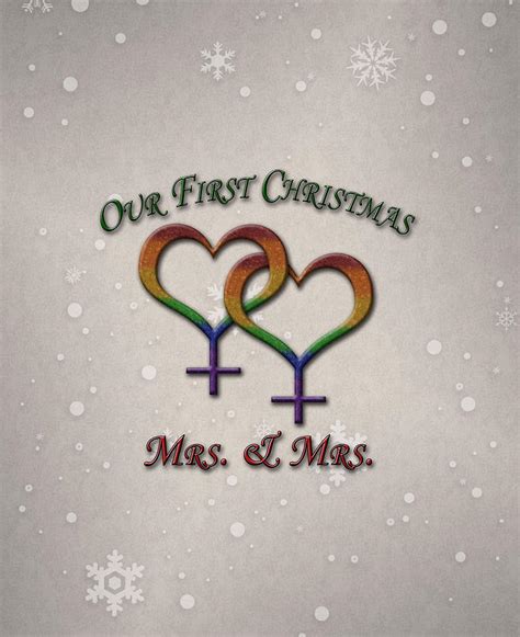 Our First Christmas Lesbian Pride Digital Art By Tavia Starfire Pixels