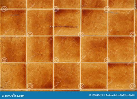 Wall With Brown Tiles Stock Photo Image Of Decorative 185845426