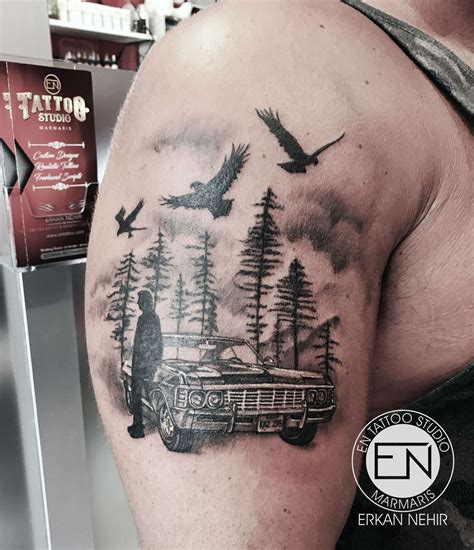 Chevy impala logo tatuggio sul braccio. Unique Supernatural Tattoo Designs - Best Tattoo Ideas