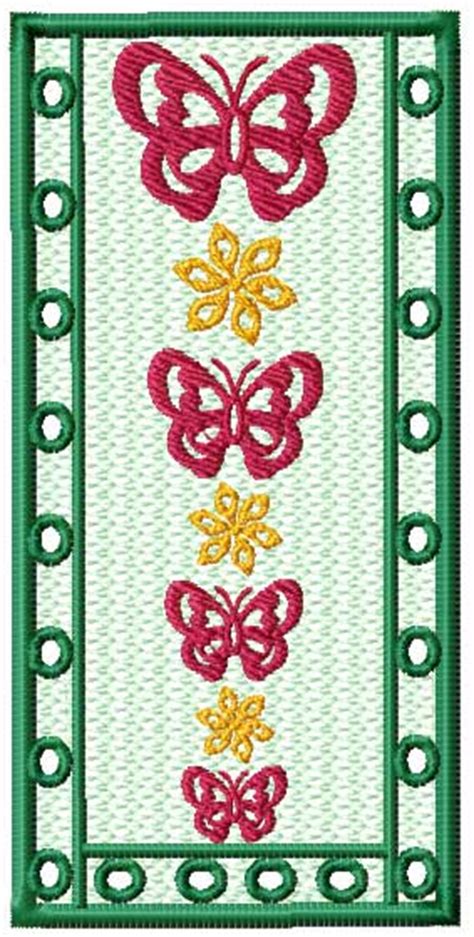 4 Machine Embroidery Designs Projects Bookmarks