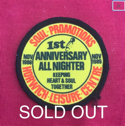 Northern Soul Allnighter Patches Vintage Original 1980s Fabric Sew Ons