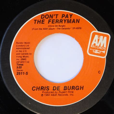 Chris De Burgh Dont Pay The Ferryman 1982 C Vinyl Discogs