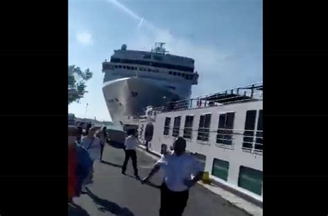 Video Showing Msc Cruise Ship Crashing Into Venice Dock Reinvigorates
