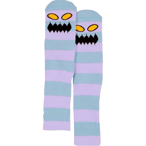 Toy Machine Skateboards Monster Big Stripe Crew Socks Lavenderblue