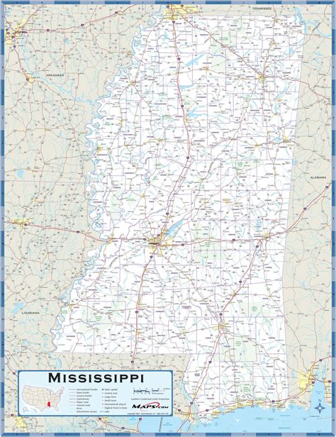 Mississippi County Map With Cities
