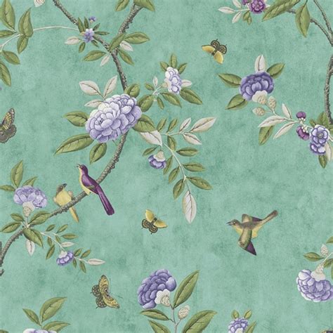 Graham And Brown Chinoiserie Bird Butterfly Floral Leaf