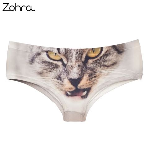 buy zohra hot sale original cats 3d printing sexy women briefs lingerie