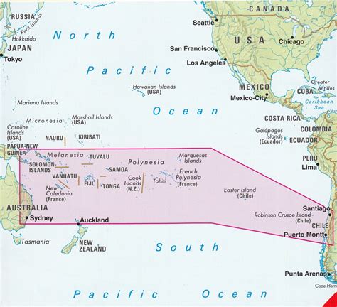 South Pacific Islands Nelles Map