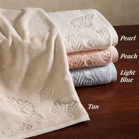 600 Gsm Lenox Seaside Embellished Seashell Bath Towels Bath Towels