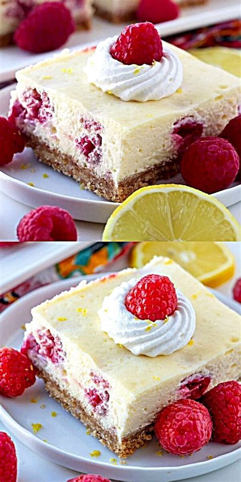 Place cream cheese into the bowl of electric mixer. Lemon Raspberry Cheesecake Bars | Recipe | Dessert recipes ...